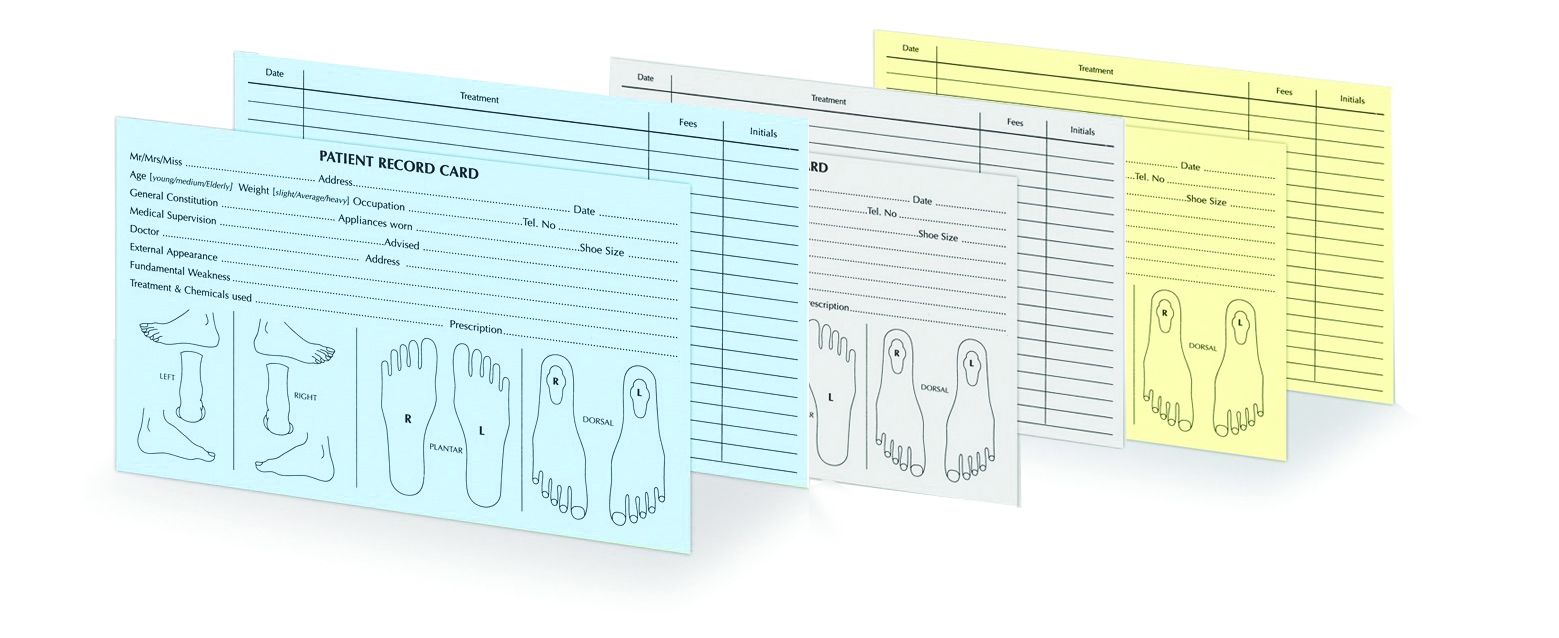 PATIENT HISTORY RECORD CARDS / 20cm x 12.3cm photo