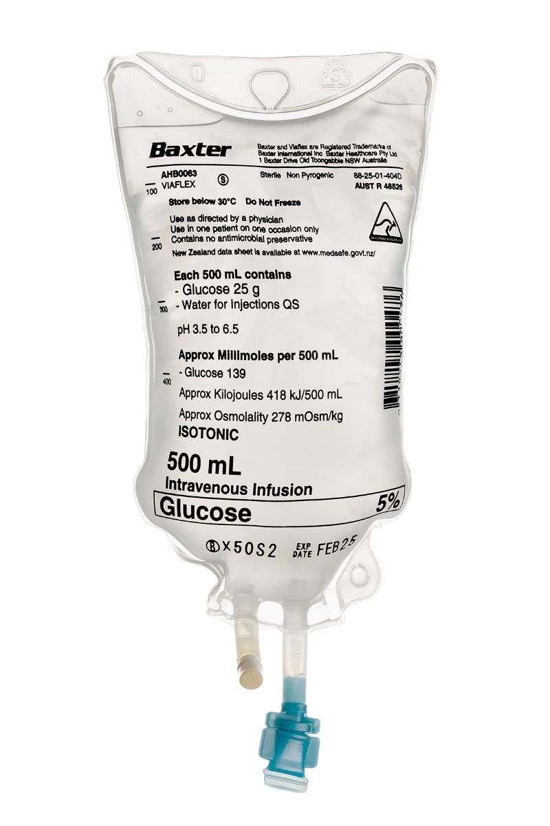 BAXTER VIAFLEX IV SOLUTIONS / 5% GLUCOSE / 500ML photo