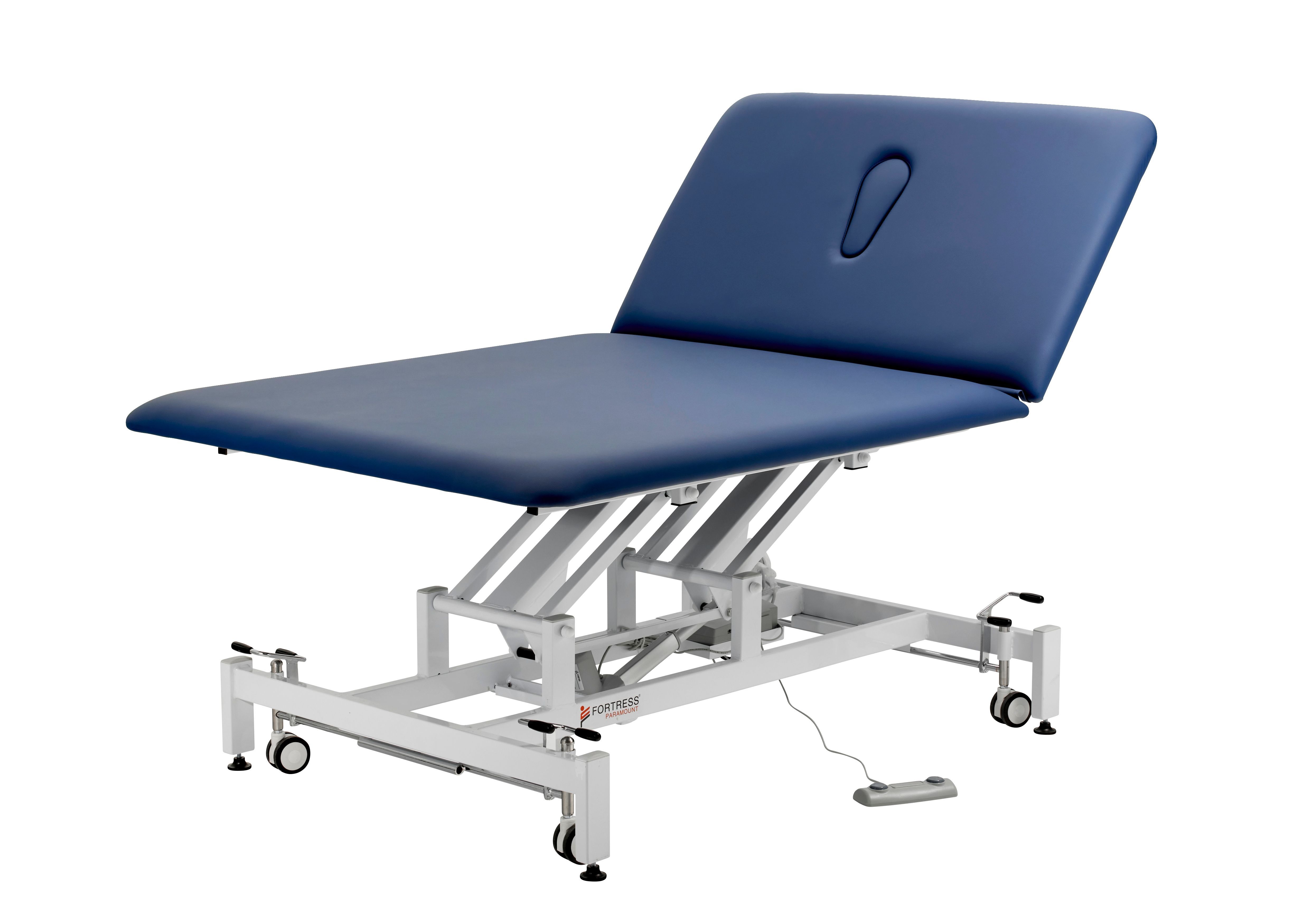 FORTRESS PARAMOUNT BOBATH NEUROLOGICAL 2-SECTION 1.2M / WHITE FRAME / NAVY UPHOLSTERY photo