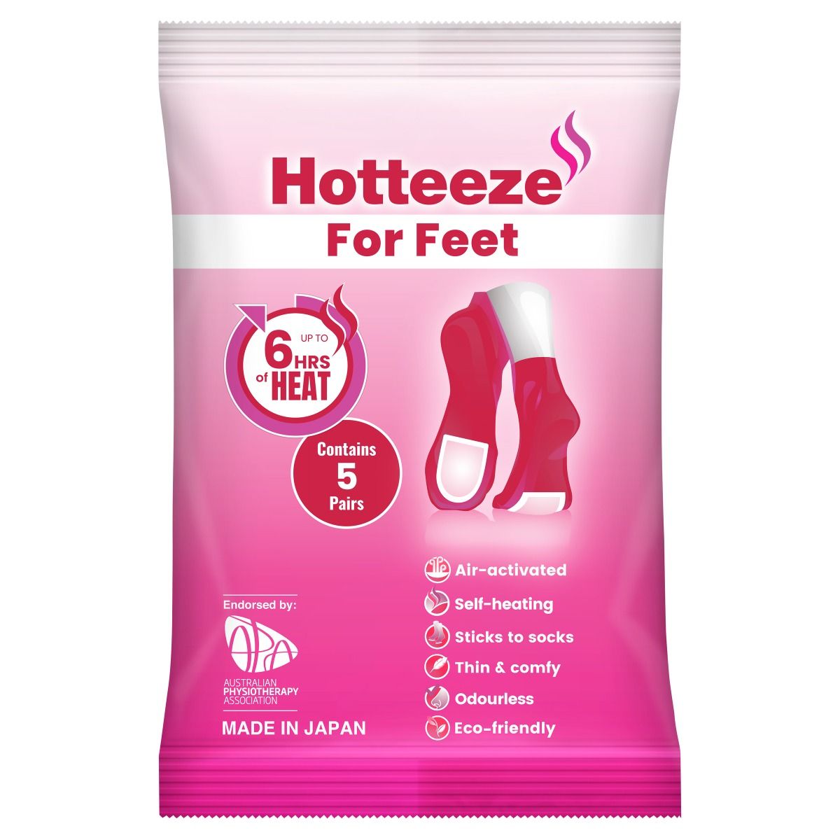 HOTTEEZE FOR FEET / 9.6 x 7cm / 5 PAIRS photo