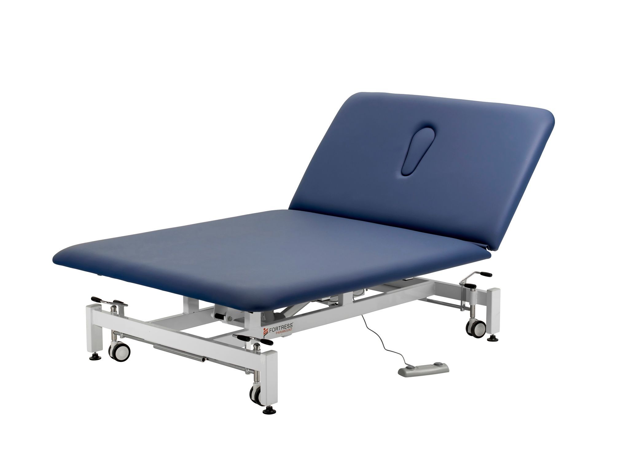 FORTRESS PARAMOUNT BOBATH NEUROLOGICAL 2-SECTION 1.2M / WHITE FRAME / NAVY UPHOLSTERY photo