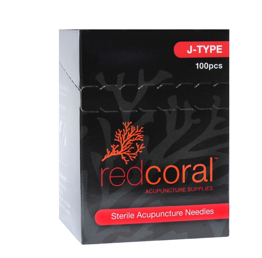 RED CORAL J-TYPE ACUPUNCTURE NEEDLES photo