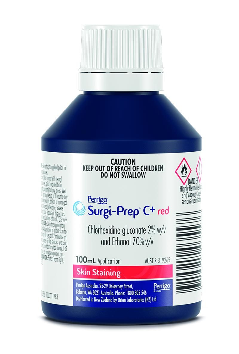 SURGI-PREP C+ RED CHLORHEXIDINE 2% & ETHANOL 70%  photo