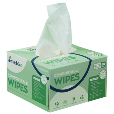 AMTECHECO COMPOSTABLE WIPE / BOX 50